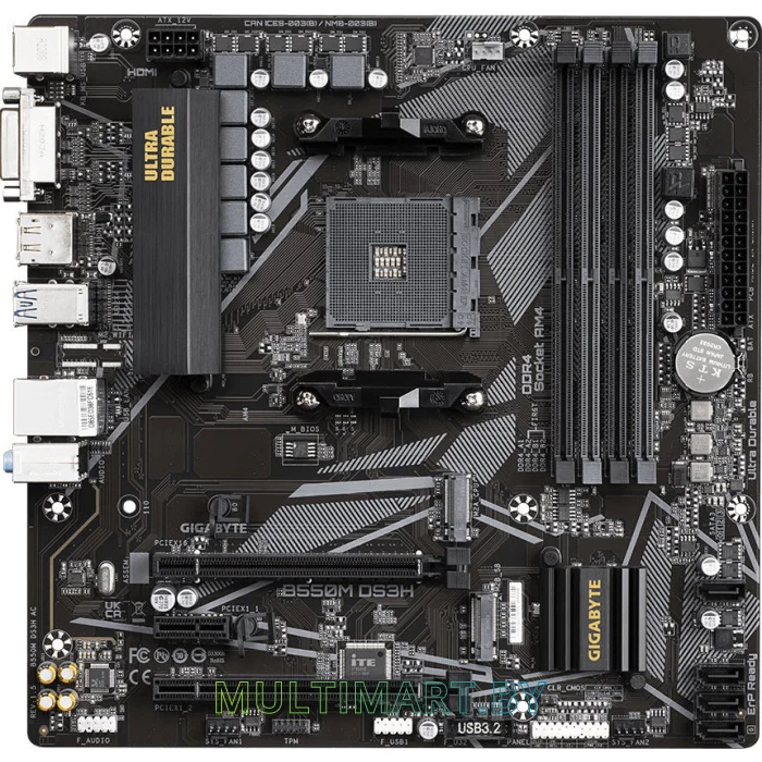 Материнская плата Gigabyte B550M DS3H (rev. 1.5)
